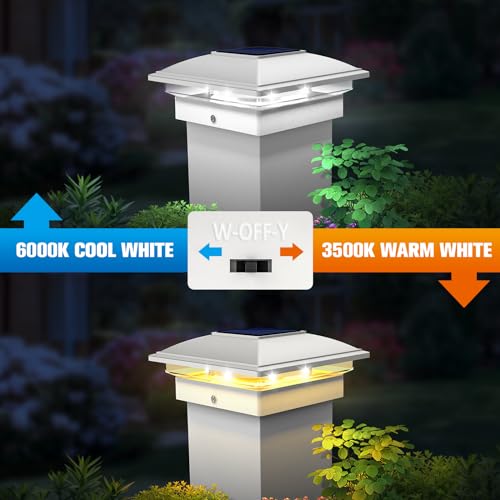 White Solar Post Cap Lights (12 Count)