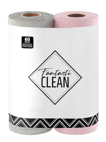 Microfiber Cleaning Cloth Roll (60 Count)