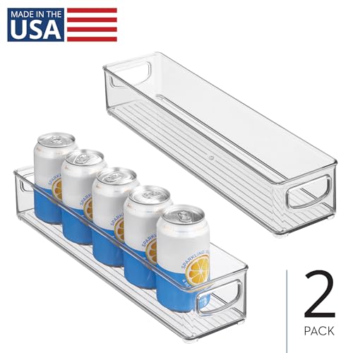 Slim Clear Plastic Storage Bin (2 Count)