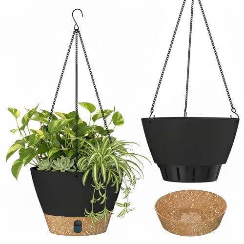 2 Pack 8 Inch Hanging Planters for Indoor Plants (72 Count)