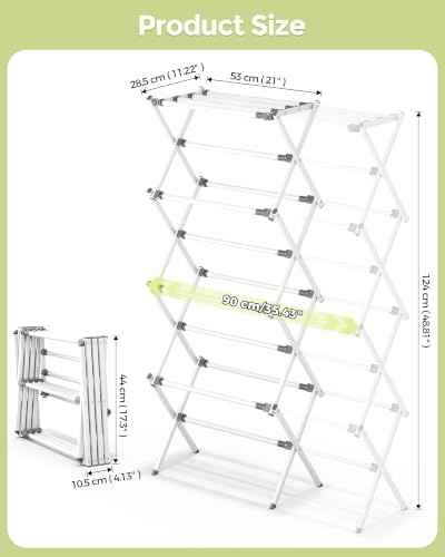 4 Tier Foldable Clothes Drying Rack
