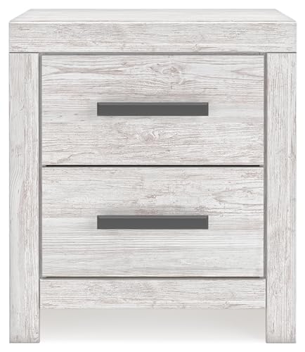 Nightstand 2 Drawer White