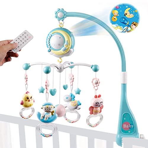 Baby Mobile for Crib with 150 Melodies & Projector Blue