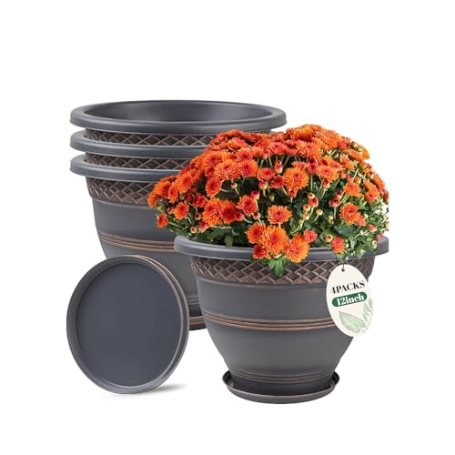 12 Inch Pots for Plants (4 Count)