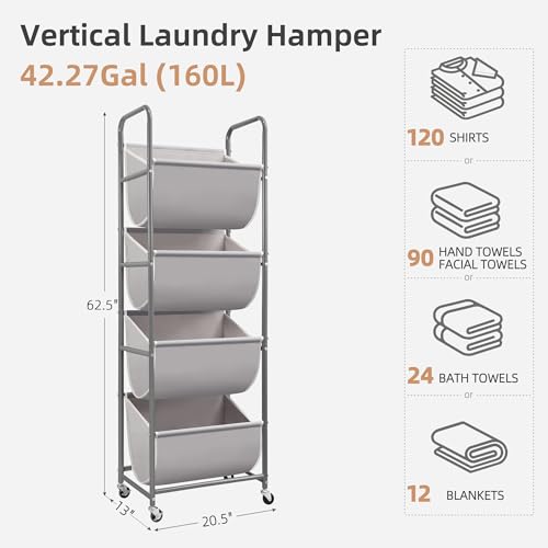Vertical Rolling Laundry Hamper