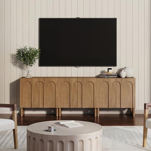 Jett Mid Century Modern Wood Credenza Storage Cabinet
