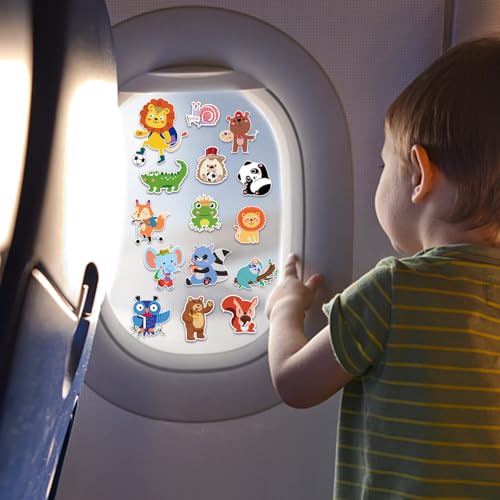 Window Clings Stickers for Kids Window Gel Clings Decals Thick Gel Clings Toddlers and Adults Classroom Home Nursery Airplane Birthday Party Supplies