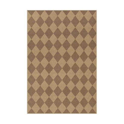 Checkered Easy Jute Outdoor Patio Rug
