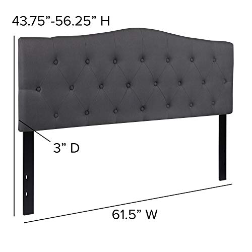 Queen Tufted Fabric Headboard
