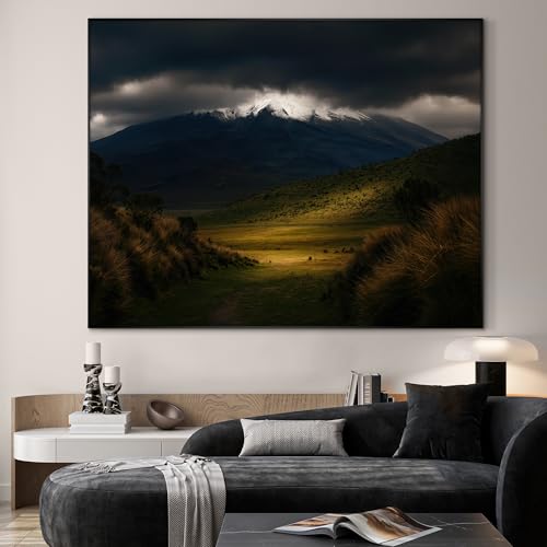 36"x46" Extra Large Framed Wall Art Majestic Snow