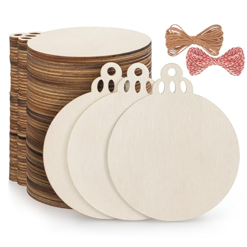 Wooden Christmas Ornaments (50 Count)