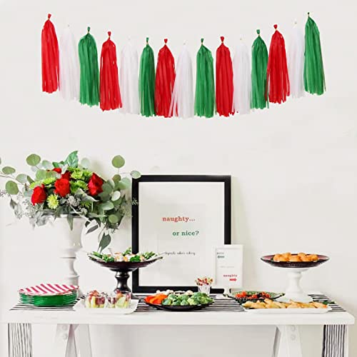 Red Green White Christmas Party (15 Count)
