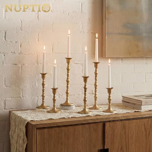 Gold Candlestick Holders for Centerpiece (3 Count)