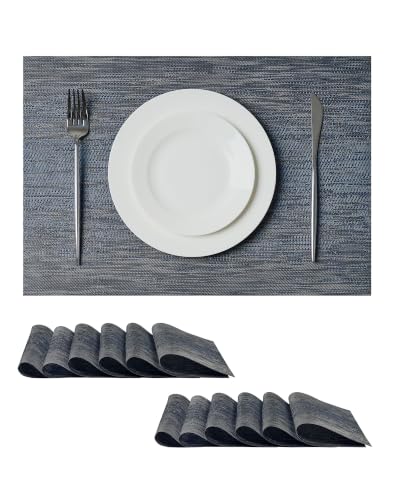 Denim Blue Placemats Set of 12 (12 Count)