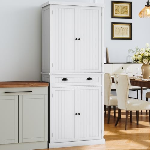 72" Tall Freestanding Pantry & Kitchen Storage Cabinet