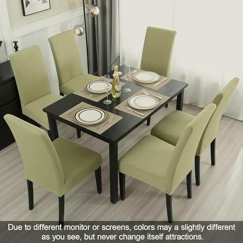 Sage Green Chair Covers for Dining Room Set of 6