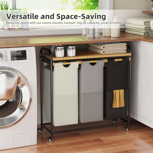 Laundry Hampers 3 Section