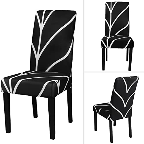 Black Chair Covers for Dining Room Set of 4