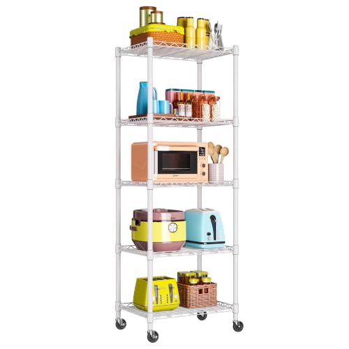 5 Wire Shelving Metal Storage Rack Adjustable Shelves
