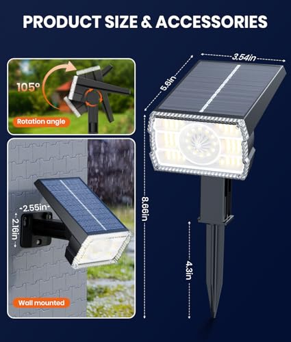 Solar Spot Lights Outdoor (2 Count)