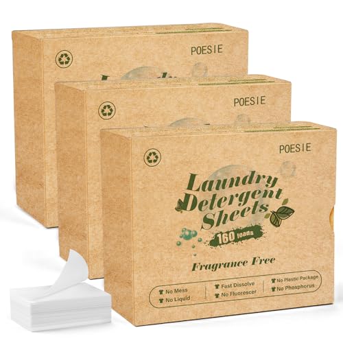 Laundry Detergent Sheets Fragrance Free Scent 480 Count