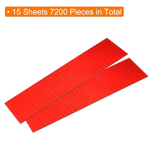 15 Sheet 7200 Pieces Self Adhesive Mirror Mosaic Tiles 5x5mm Small Square Mirror Tiles Sticker Disco Ball Stickers Mini Glass Tiles for DIY Craft Party Home Decoration (7200 Count)