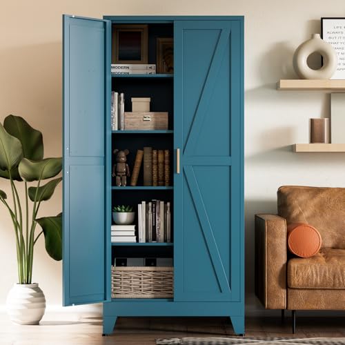 Home Farmhouse Storage Cabinet with Barn Door