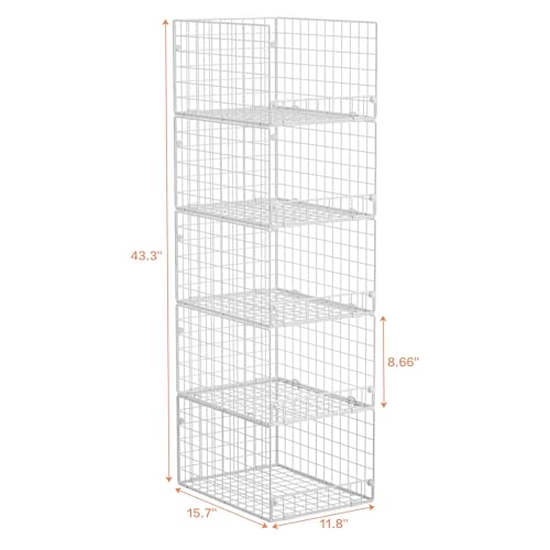 5 Tier Stackable Closet Storage Shelves (5 Count)
