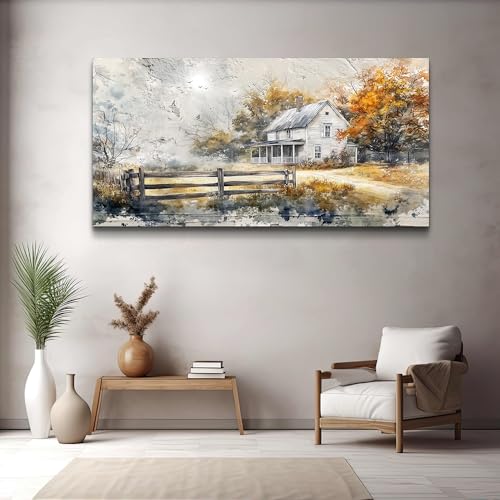 Large Wall Decor Canvas Painting Wall Art For Living Room Dining Room Abstract Ink Landscape Paint Picture Prints Artwork For Corridor Bedroom Office Home Decoration Ready to hang 24x48 In