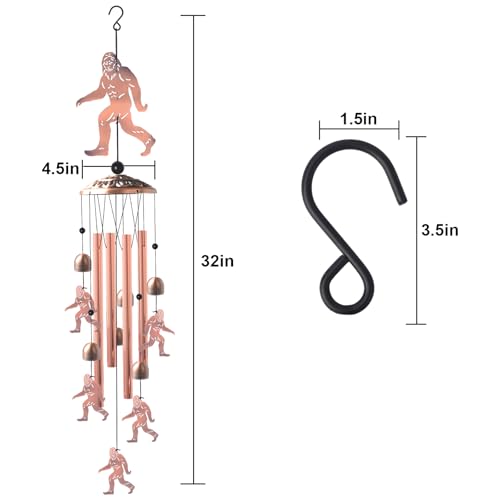 Brass Bigfoot Wind Chime