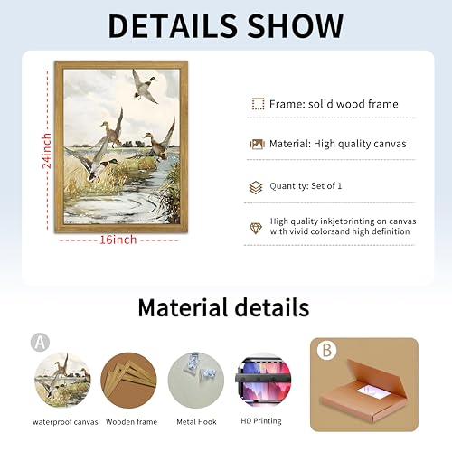 Framed Vintage Duck Wall Art Print