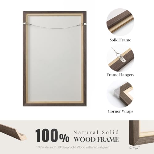 Large Framed Sage Green Abstract Wall Art for Living Room Decor
