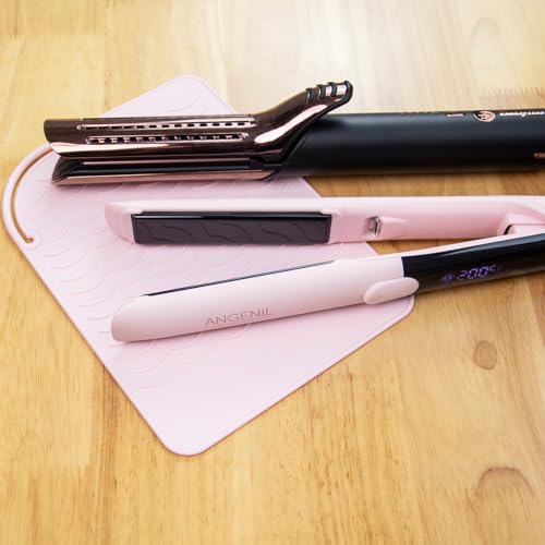 Flat Iron Silicone Mat and Travel Case for Hair Tools