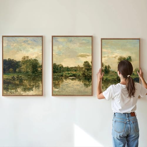 Vintage Nature Framed Canvas Wall Art Set of 3 (3 Count)