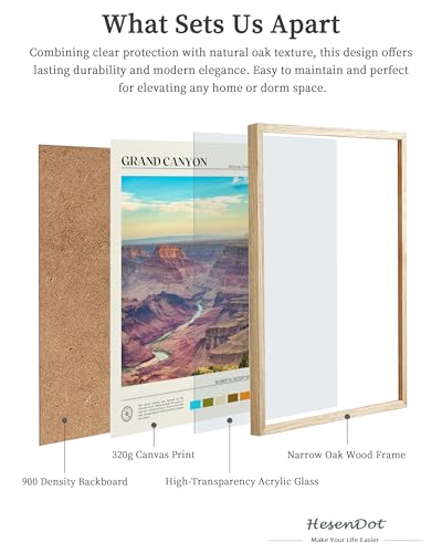 12x16IN Grand Canyon Landscape Framed Wall Art Nature Decor 1Pack