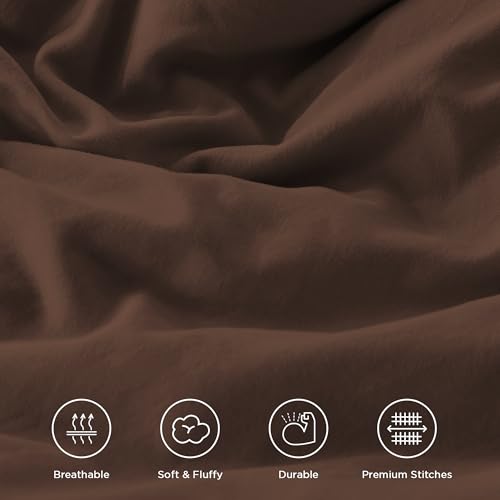 Brown Ruffle California King Comforter Set