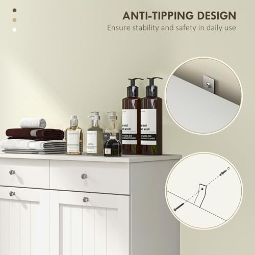 Laundry Cabinet with 2 Removable Baskets