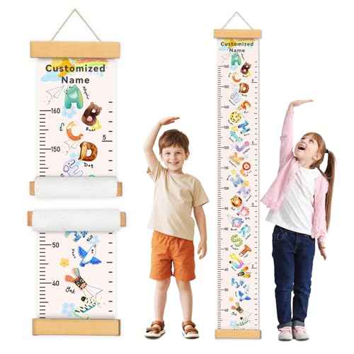 Personalized Name Canvas Growth Chart for Wall