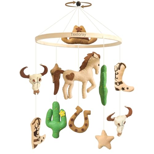 Baby Mobile for Crib Western Cowboy Crib Mobile for Boys and Girls