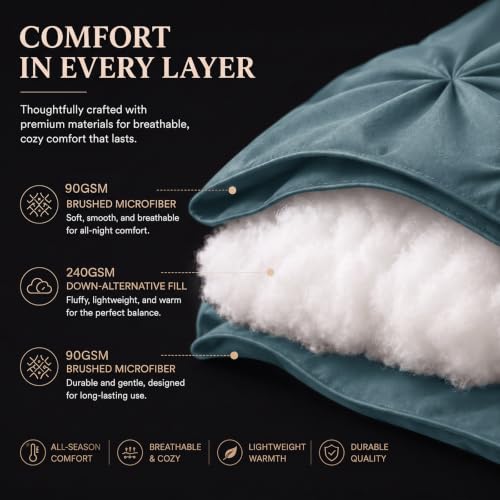 Oversized Queen Comforter Set Mineral Blue