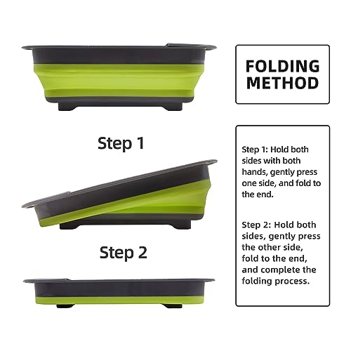 Collapsible Dish Drying Rack for RV Campers Portable Dinnerware Drainer Organizer for Kitchen Travel Trailer