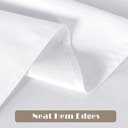 6 Pack White Rectangle Tablecloth (6 Count)