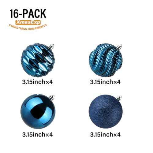 16ct Christmas Balls Ornaments (20 Count)