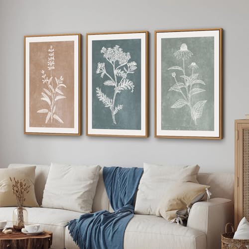 Neutral Botanical Framed Canvas Wall Art Set (3 Count)