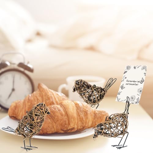 Rattan Bird Statues (3 Count)