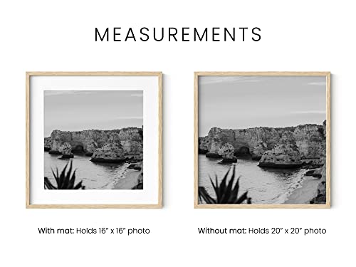 Beige Oak Wood 20x20 Picture Frames (15 Count)