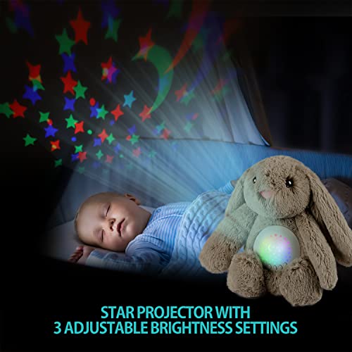 Baby Sleep Soother Bedtime Bunny with Starry Projector Night Light