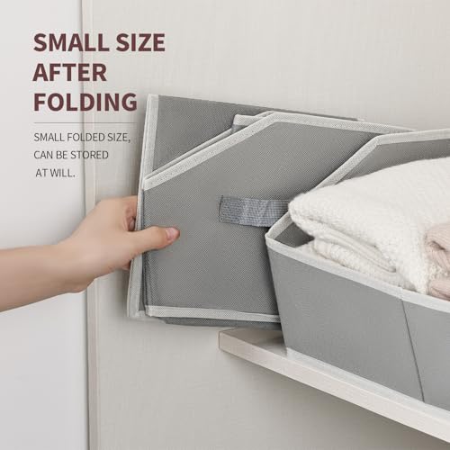 Trapezoid Storage Baskets for Shelves (4 Count)