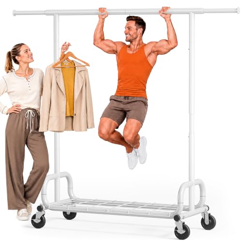 Clothes Rack 450LBS Adjustable Garment Rack with Wheels