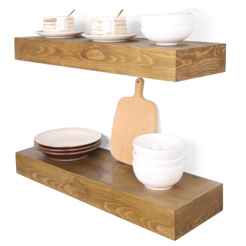 Floating Shelves 3 inch Thick for Wall Set of 2